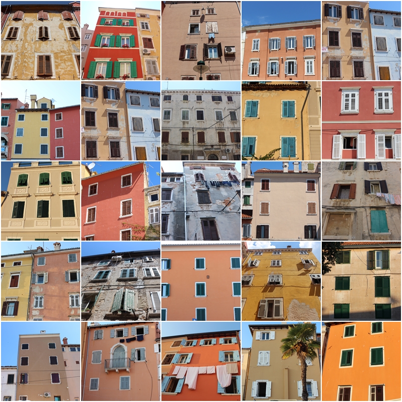 Colorful Row House Buildings in Rovinj