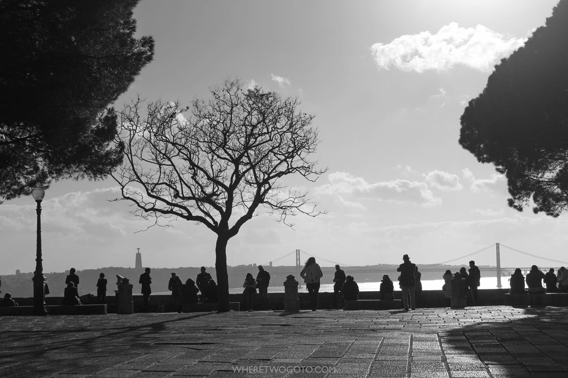 Atop Lisbon’s highest hill at São Jorge Castle