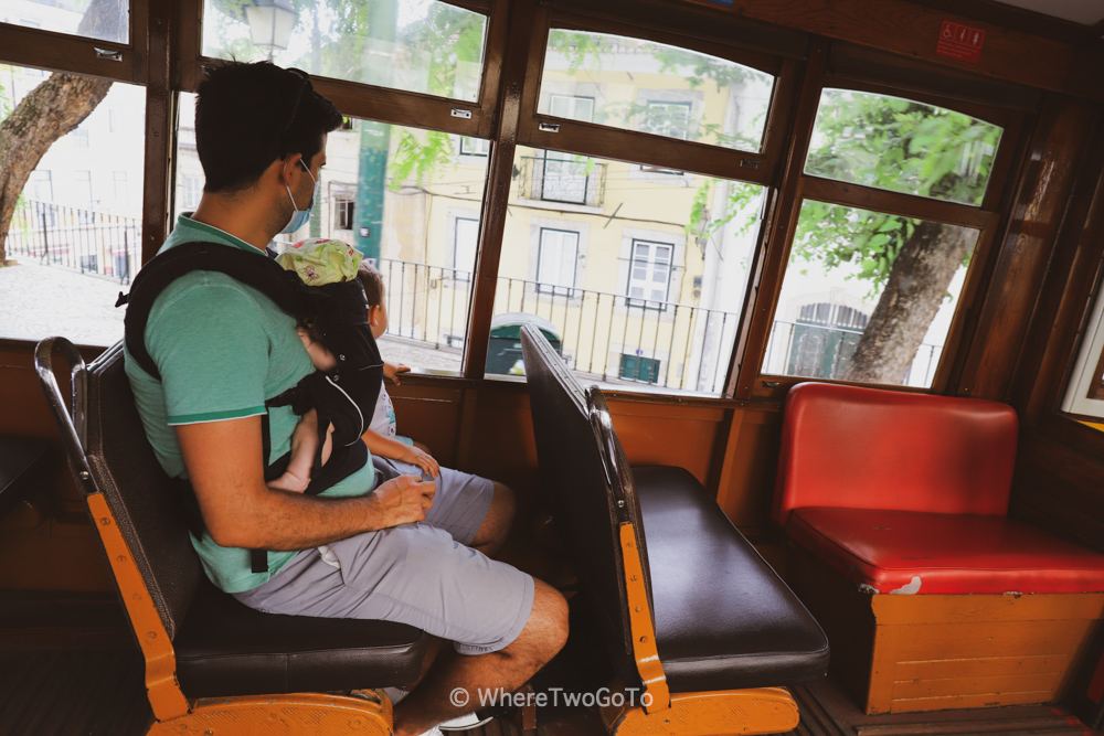 Lisbon tram during pandemics