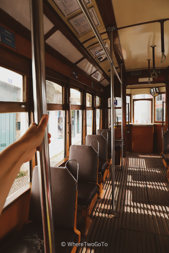 Lisbon tram during pandemics