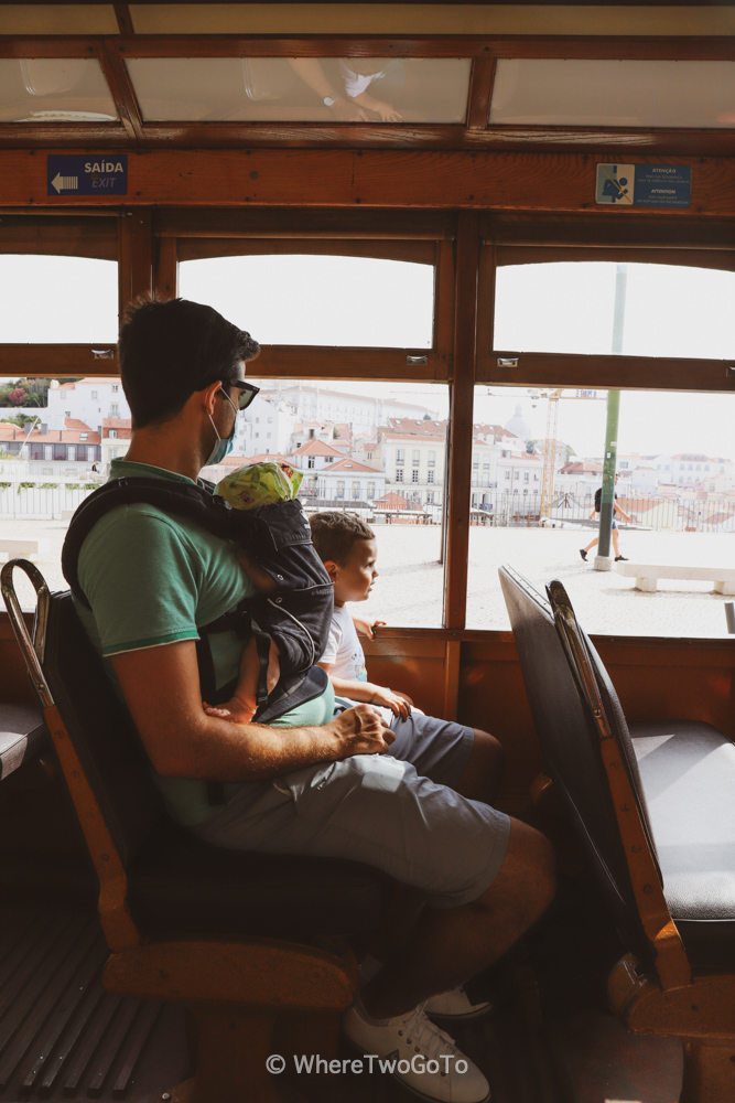 Lisbon tram during pandemics