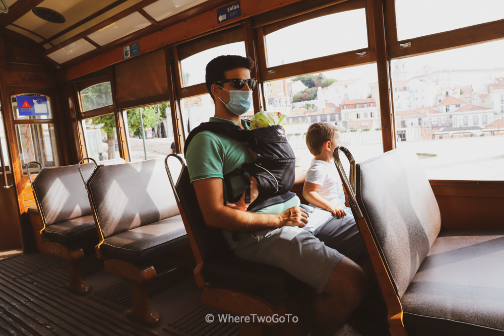 Lisbon tram during pandemics